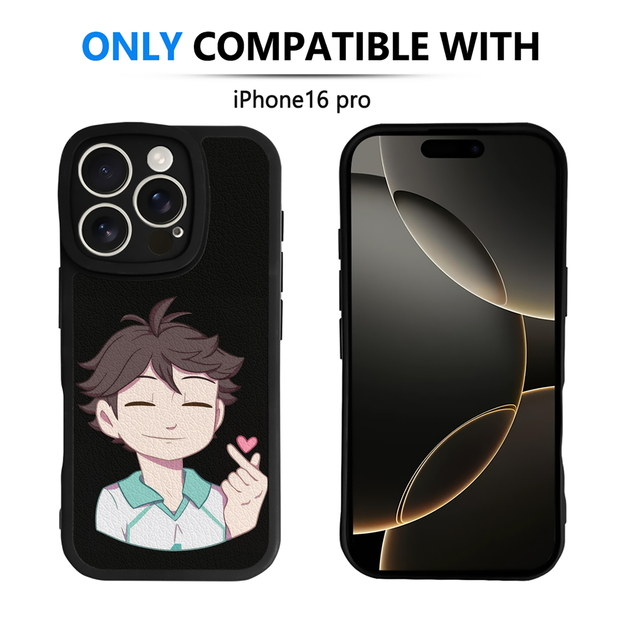（画像用） ハイキュー!! Haikyu!! 【iPhone 16シリーズ対応】シリコンスマホケース（レザー調） 材質：シリコン